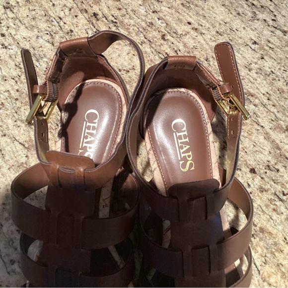 Chaps Wedge Sandals Size 8 - Picture 5 of 6